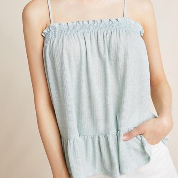 Anthropologie Amadi Wyatt Shimmer Tank Mint Size Extra Small - Picture 1 of 6